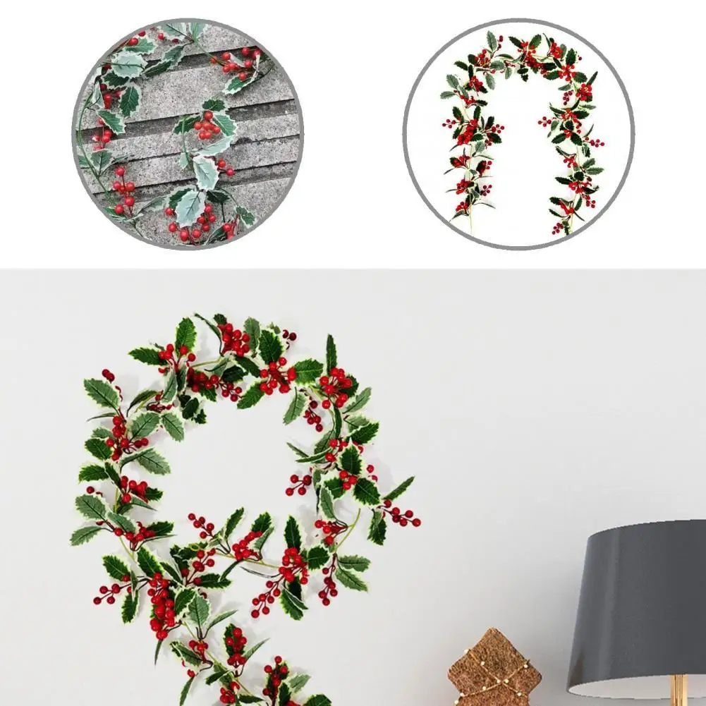 

Unique Red Fruit Rattan Garlands Christmas String Hanging Hanging Artificial Flowers Wear-resistant for Wedding