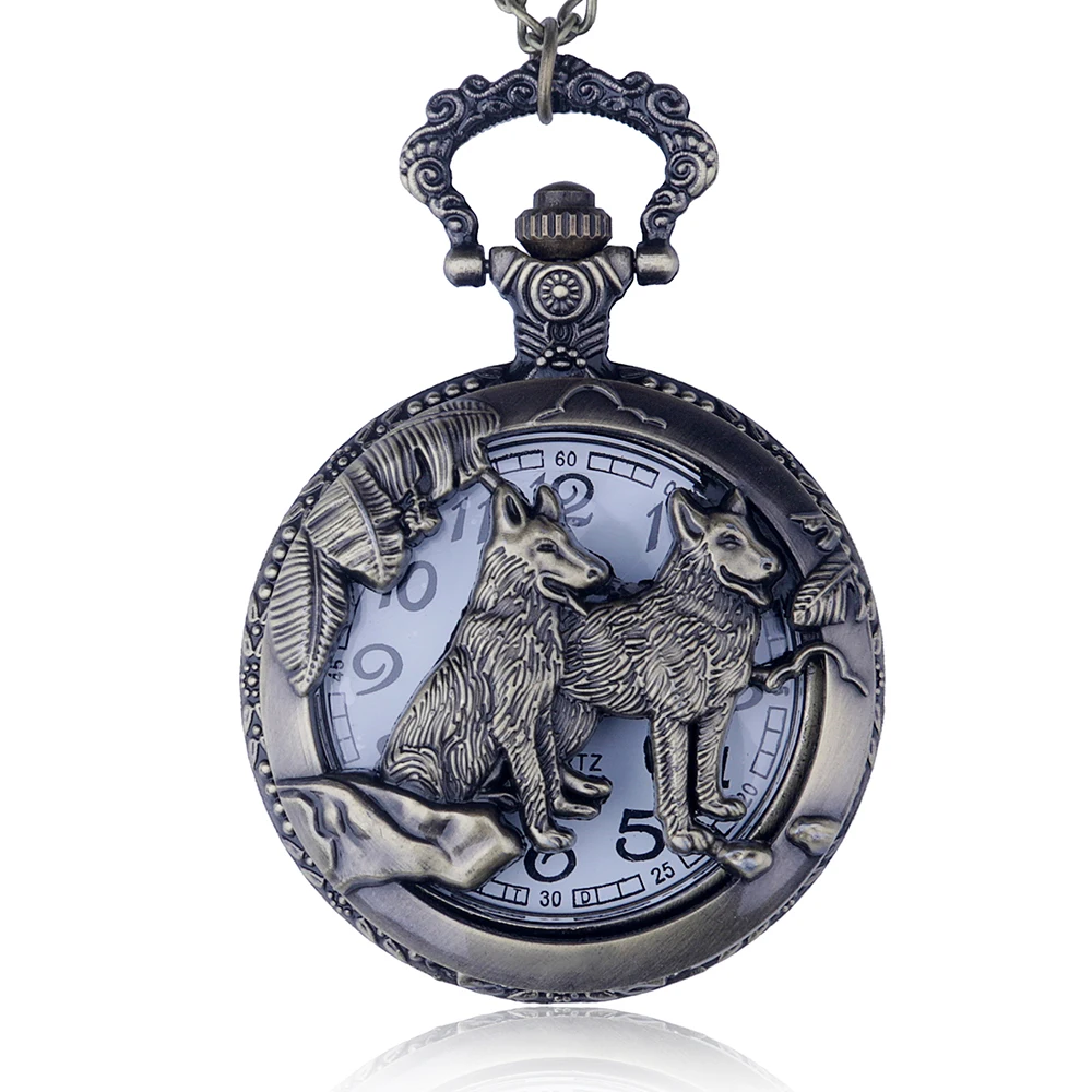 Мужские кварцевые наручные часы с цепочкой и кулоном в античном стиле | Наручные