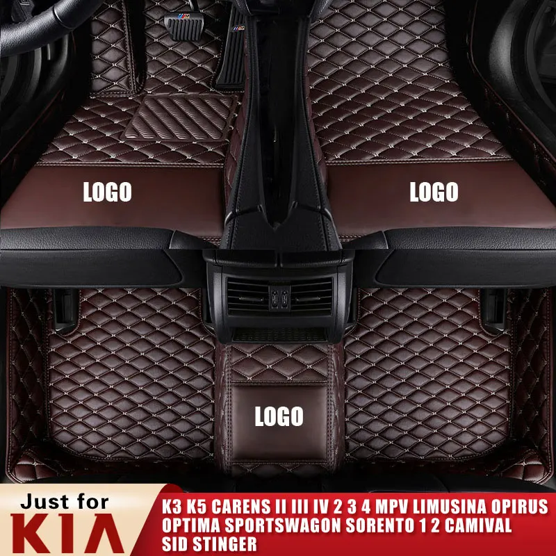 Автомобильные кожаные Коврики Для KIA k3 k5 Carens II III IV 2 3 4 Limusina Opirus OPTIMA Sportswagon Sorento 1 2 Camival Sid Stinger