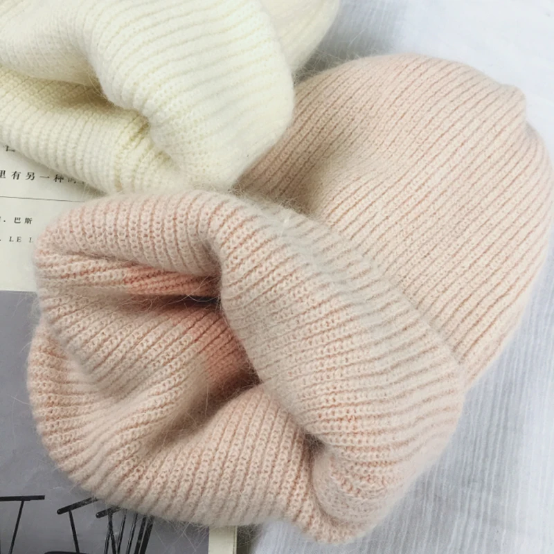 Зимняя шапка для женщин лыжная модные вязаные теплые Повседневные шапки из