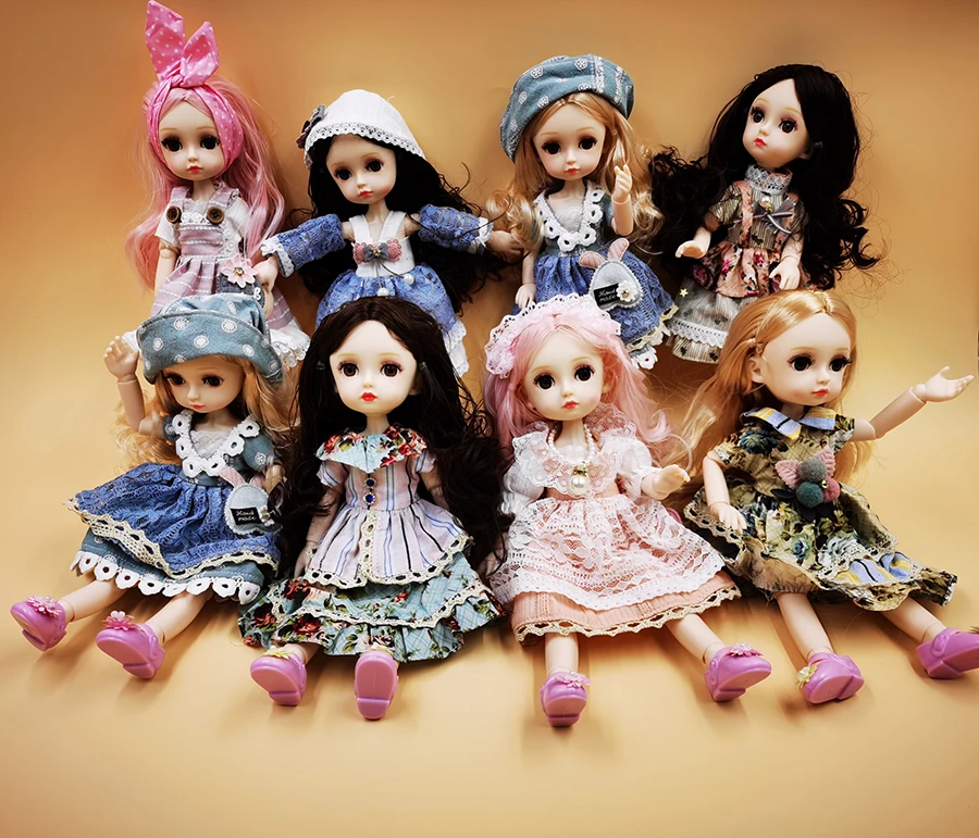 26 см 16 13 подвижных шарнирных кукол 1/6 BJD милые 4D глаза ресницы детские женские