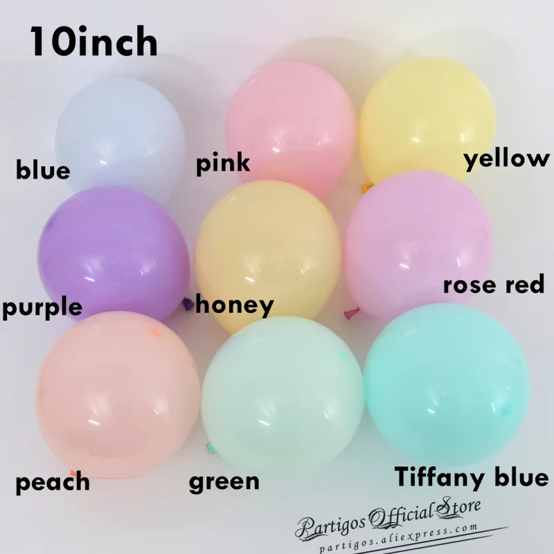 mixed Macaron 100 шт. 10 дюймов латексные шары для макарунов, Цвет шарики для свадебного украшения день рождения украшения Дети globos babyshower деко - Цвет: mixed Macaron