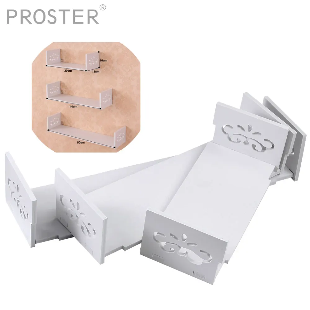 

3 Set Floating Wall Stand U-shaped Floating Wall Shelf Storage Display Stand Non-marking Nail/Punching Wooden Home Decoration