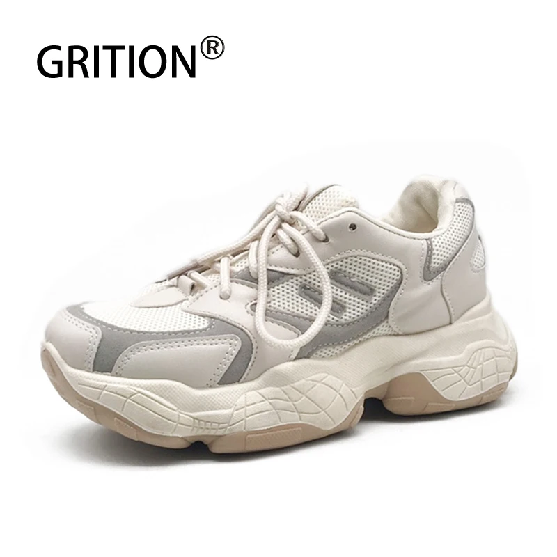 GRITION/женская спортивная обувь на толстой подошве На открытом воздухе