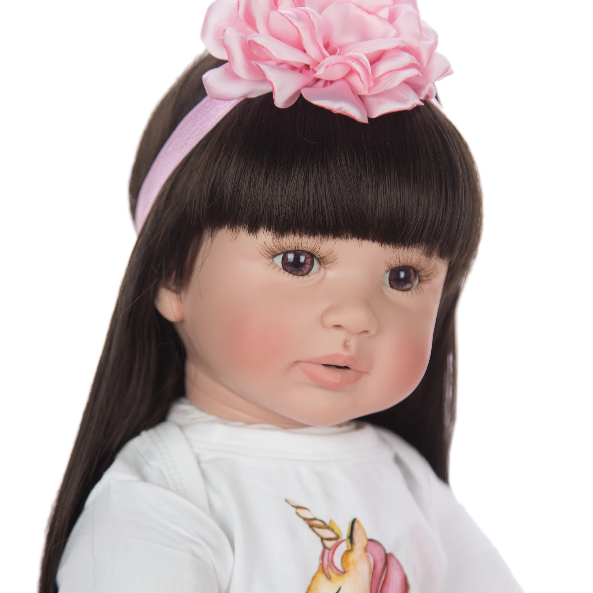 KEIUMI оптовая продажа длинные волосы Reborn Baby куклы 60 см Ткань тела имитирует Boneca Menina