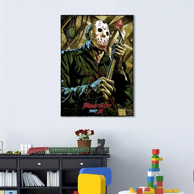 

Riday The 13th Part3 Short Film Poster Canvas Poster Painting Wall Art Decor Living Room Bedroom Study Home Decoration Prints