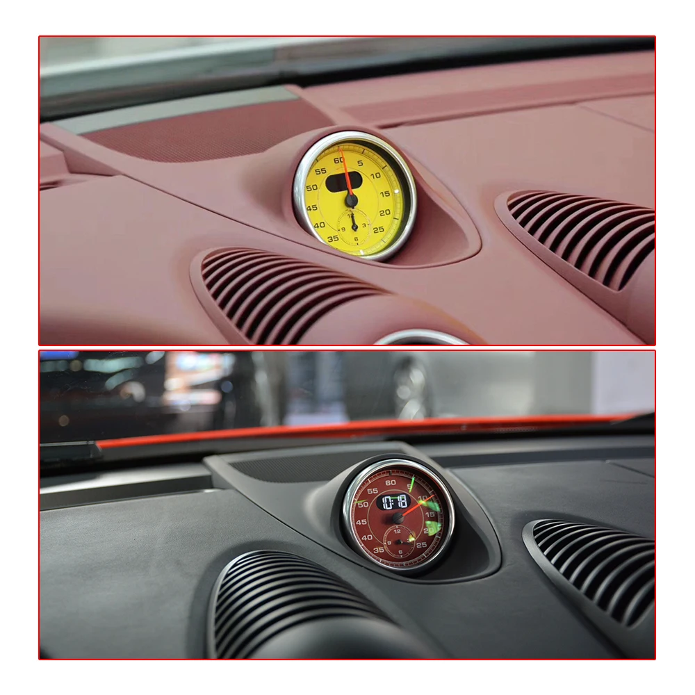 Секундомер компас Крышка центральной консоли для porsche 718 2016 2019| |