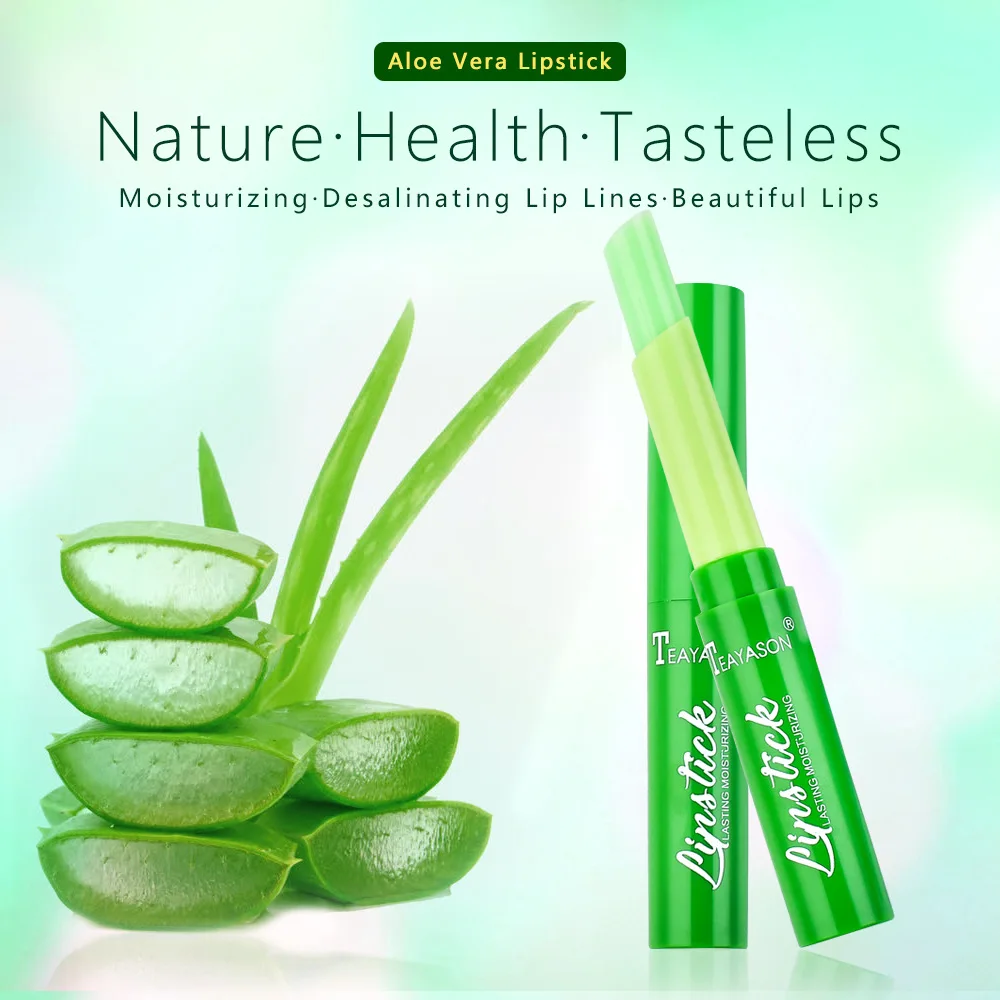 

1Pc Portable Aloe Vera Lip Balm Moisturizing Matte Color Changing Lipstick Long Lasting Lipstick Tubes Tinted Lip Balm T0550
