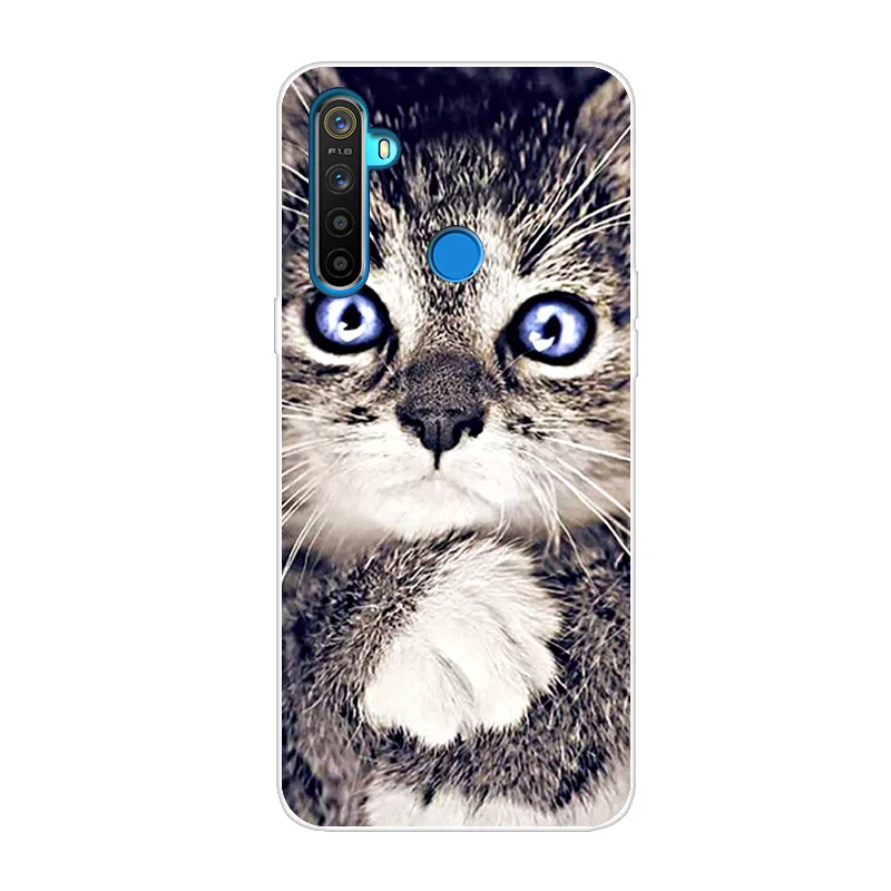 Силиконовый чехол для OPPO Realme 5 чехол милый Тигр мягкий ТПУ чехол для OPPO Realme Q задний Чехол Realme 5 Pro чехол для телефона s Capa