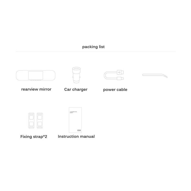 

New Xiaomi Mijia Smart DVR Rearview Mirror Car Voice Control 1080P HD Night Version 5 Inch IPS Screen Driving Recorder