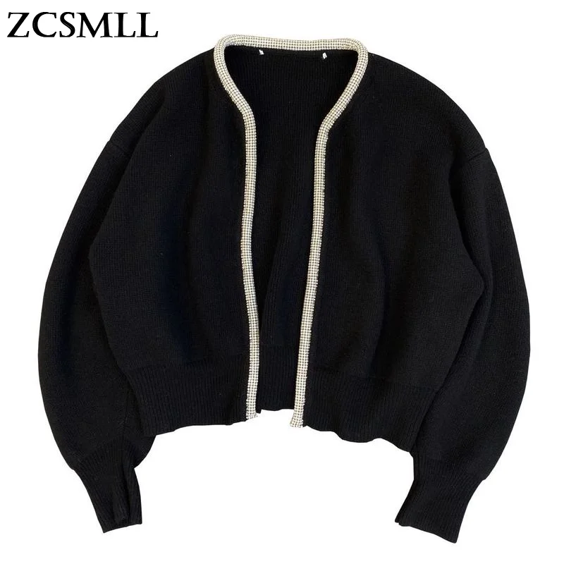 

Осень-зима 2021, женский кардиган с круглым вырезом и длинными рукавами