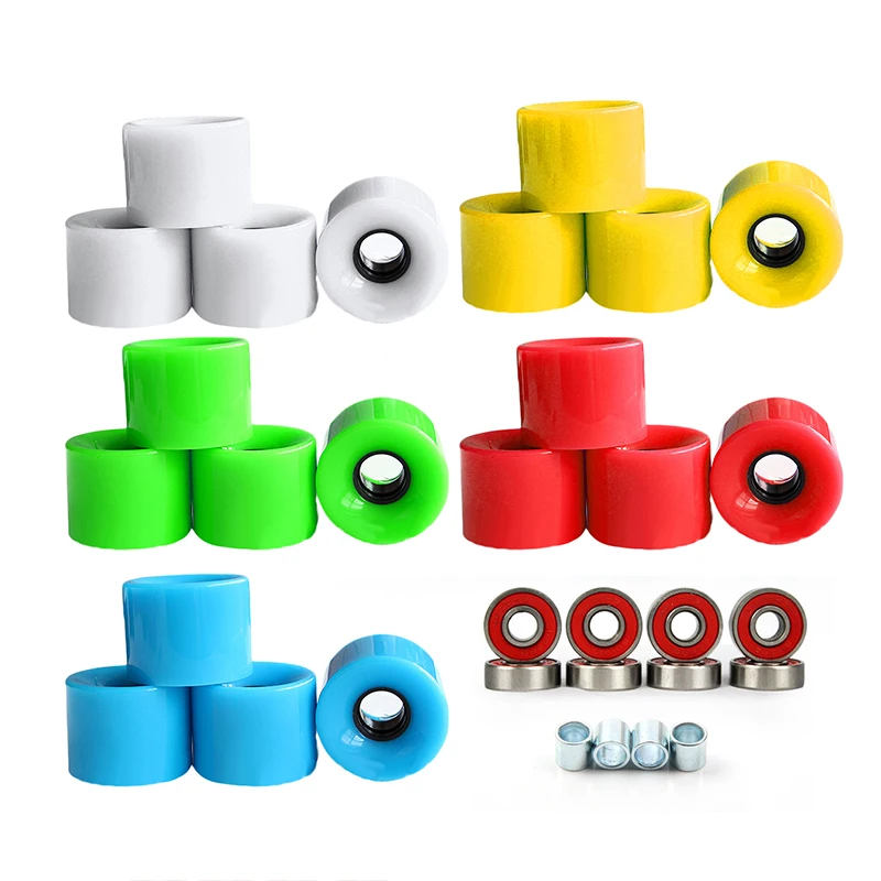 

Skateboard Assorted Fittings Wheels 60mm 78A ABEC 8 Bearings Spacers Set High Quality Roller Skate Board Wheels Accessories