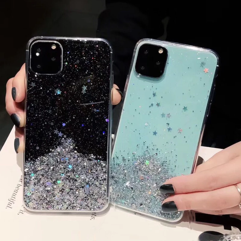 Роскошный блестящий чехол для телефона Voor iPhone 11 Pro X XS Max XR Мягкий силиконовый 7 8 6 6S