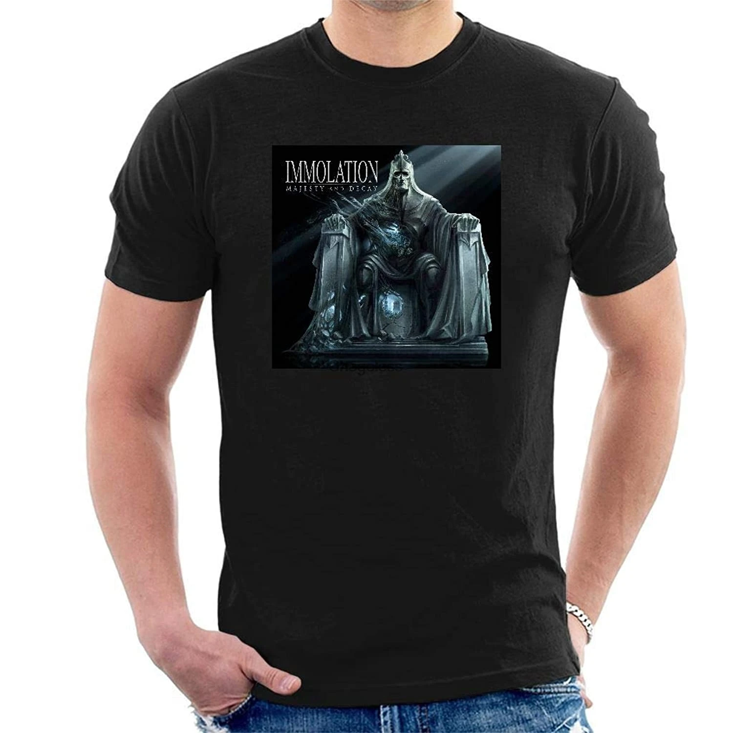 

Men's Immolation Majesty and Decay Black T-Shirt Classic Cool Tee