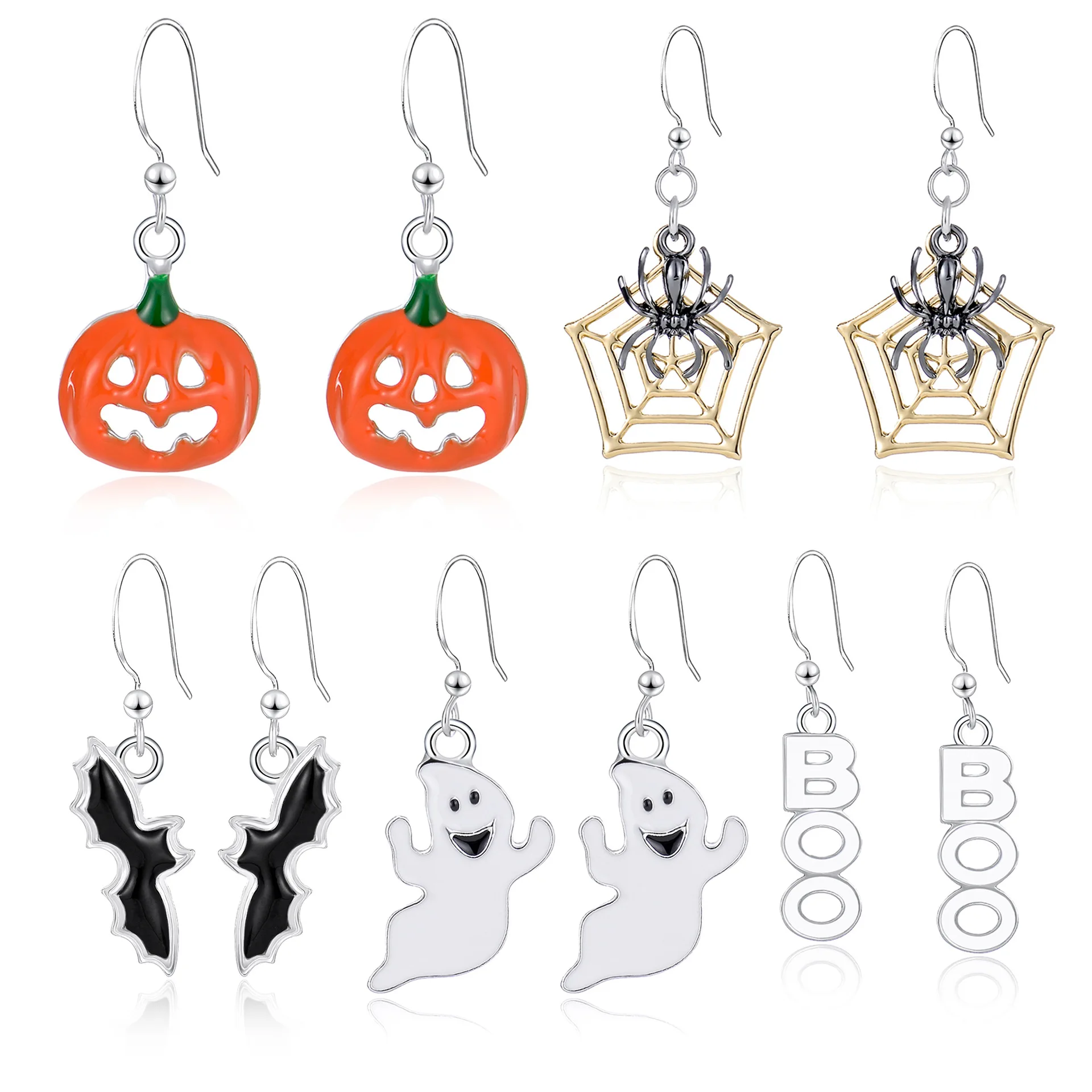 

Happy 2021 Halloween Earrings Halloween Pumpkin Ghost Bat Earrings Decor Girls Favor Halloween Party Decor Trick Or Treat Decor