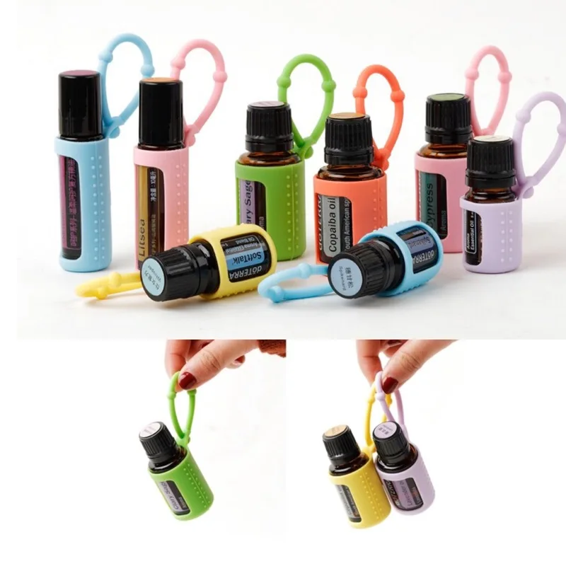 30 шт. силиконовый чехол для эфирного масла 5 мл/15 мл/10 мл защитный бутылки
