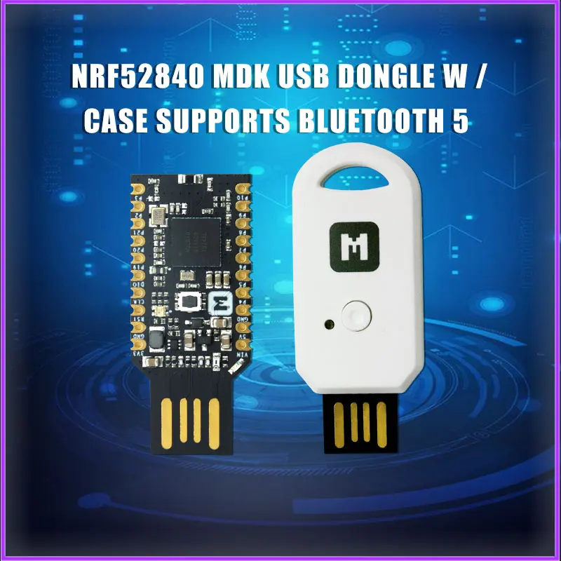 nRF52840 Micro Dev Kit USB Dongle with Case  Optional for Bluetooth 5/Thread/Zigbee/ 802.15.4/Raspberry pi 4B