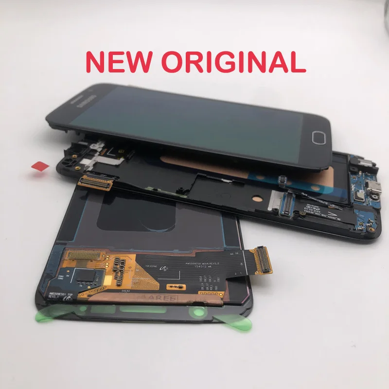 5 1 ''оригинальный AMOLED ЖК дисплей дигитайзер сенсорный экран с рамкой для SAMSUNG