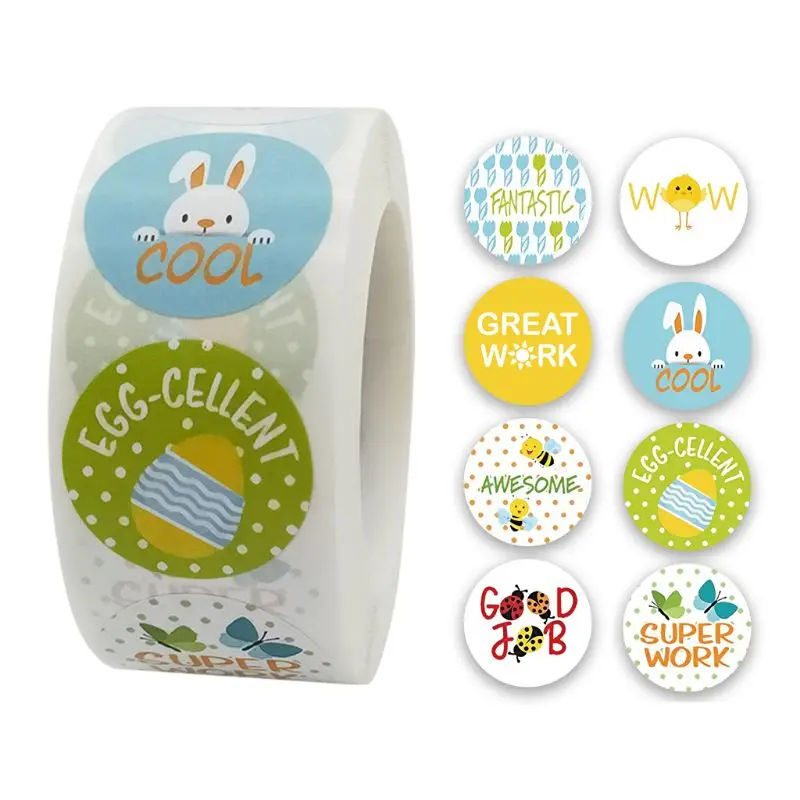 Милые Животные Печать Обучающие мотивы этикетки наклейки для рукоделия в рулоне