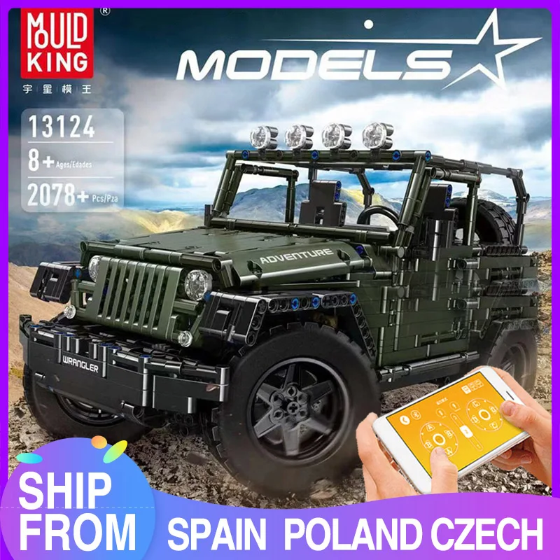 Высокотехнологичные строительные блоки MOULD KING MOC RC Jeeps Adventure Off модель дорожного