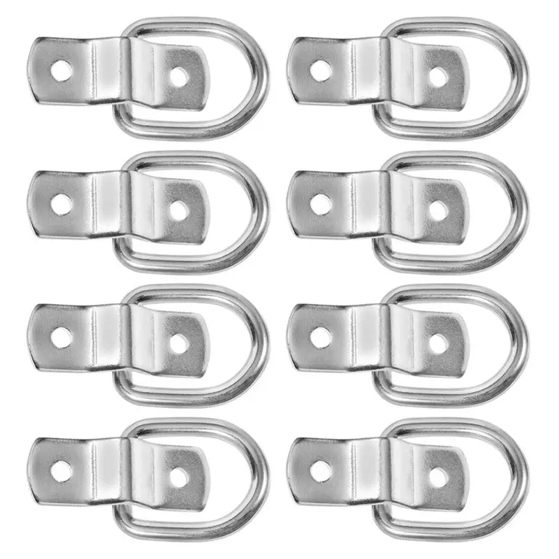 

8pcs Truck Anchors Hook D Ring Tie Down Lashing Ring Floor Mount Rings