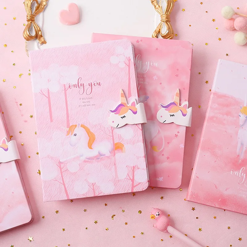 Мультяшный Единорог жесткий чехол Kawaii планировщик ученики блокнот офисные