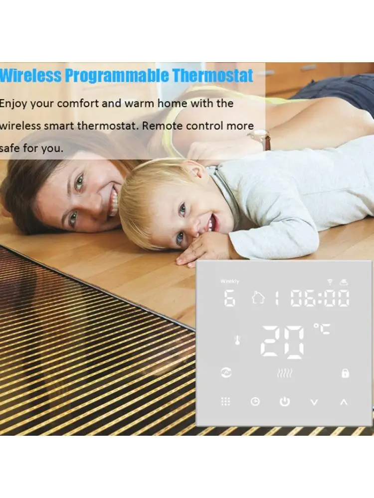

Wifi Gas Boiler Water Electric Floor Heating Room Thermostat APP Remote Control R9JC