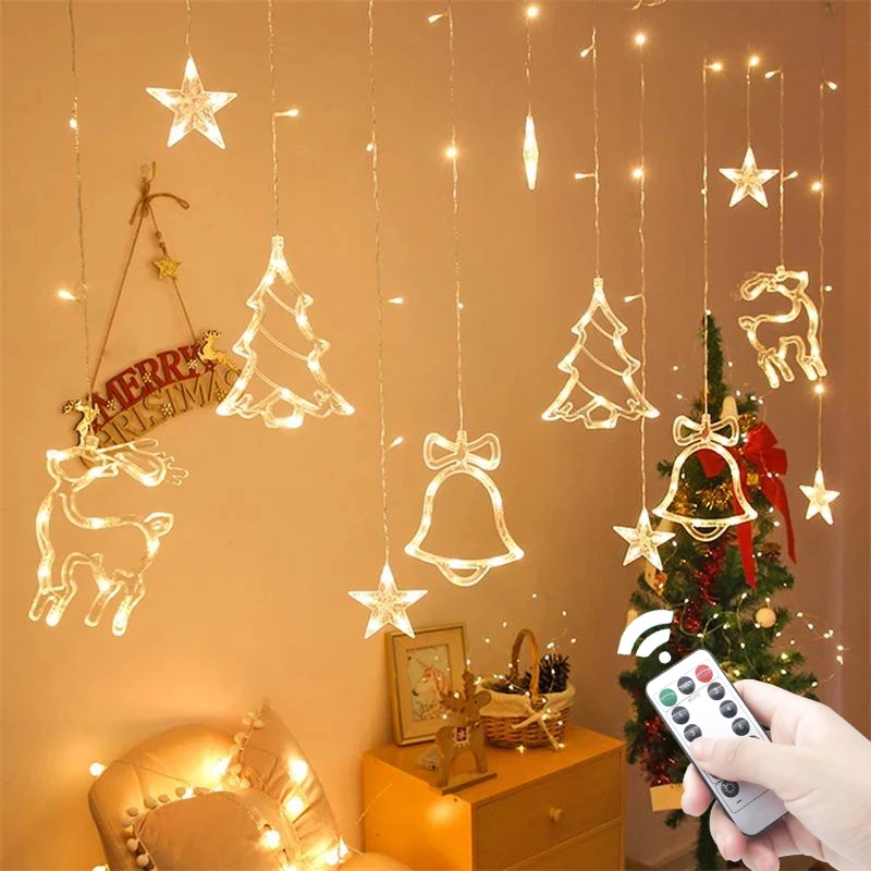 Guirnalda de luces navideñas para exteriores  guirnalda de luces LED de 220V para decoración de