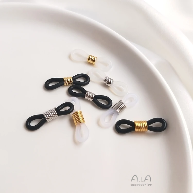 

Customized Color-Preserving Copper Gold-Plated Anti-Slip Silicone Loop 8-Word Buckle Handmade DIY Eyeglasses Chain Women's Neck