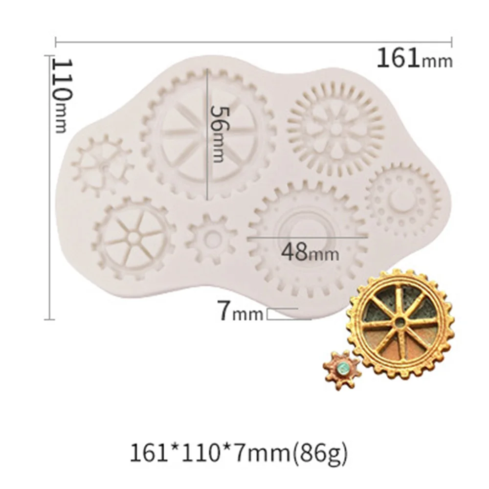 Стимпанк Cogs формы часы колесо шестерни силиконовая форма для помадки шоколадная