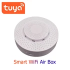 Смарт-Датчик воздуха Tuya с Wi-Fi, датчик температуры и влажности для приложений, детектор формальдегида, ОЛОС, двуокиси углерода, автоматический детектор сигнализации