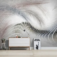 modern simple 3d wallpaper feather abstract geometric lines photo murals living room bedroom backdrop home decor art fresco