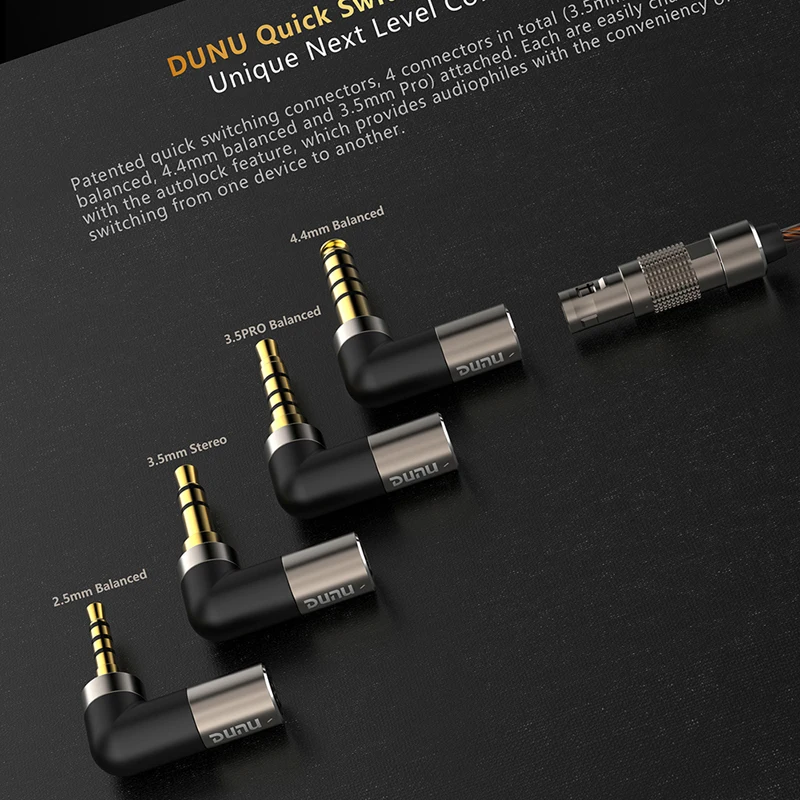 Наушники вкладыши Dunu DK4001 Pole с бериллиевой диафрагмой PVD 5 Гибридный Драйвер 4BA + 1DD