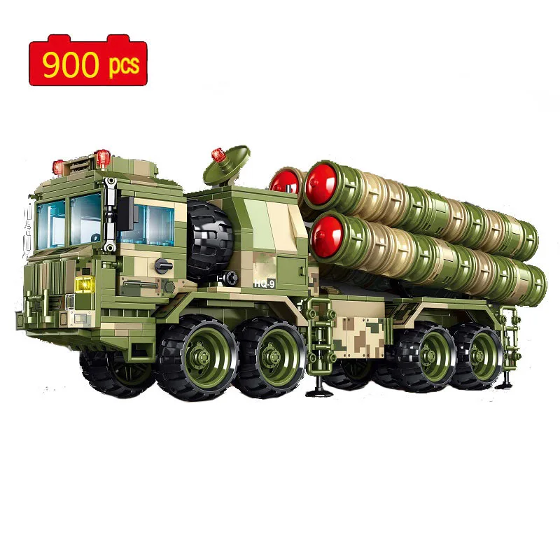 

Military Series World War II Ground-to-air Long-range air Defense Rocket Launch Vehicle Model Building Blocks Bricks Toys Gifts