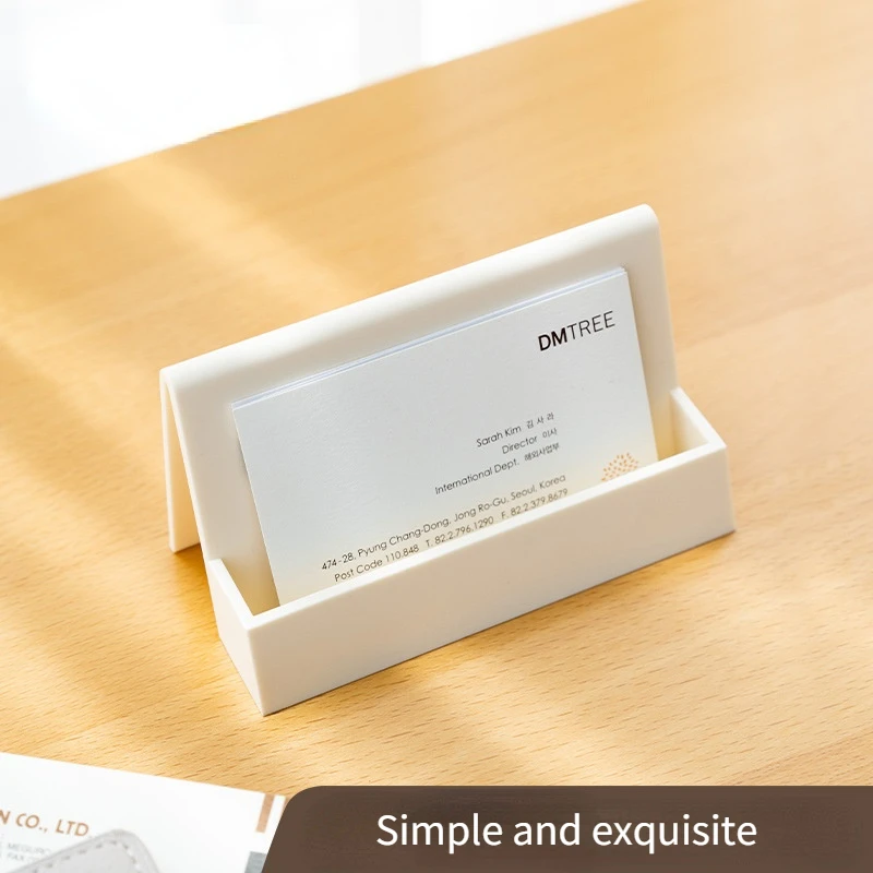 

1pc Business Card Holder Durable Anti-slip Card Holder Name Tag Display Rack Desk Decoration Meeting Room Office Supplies