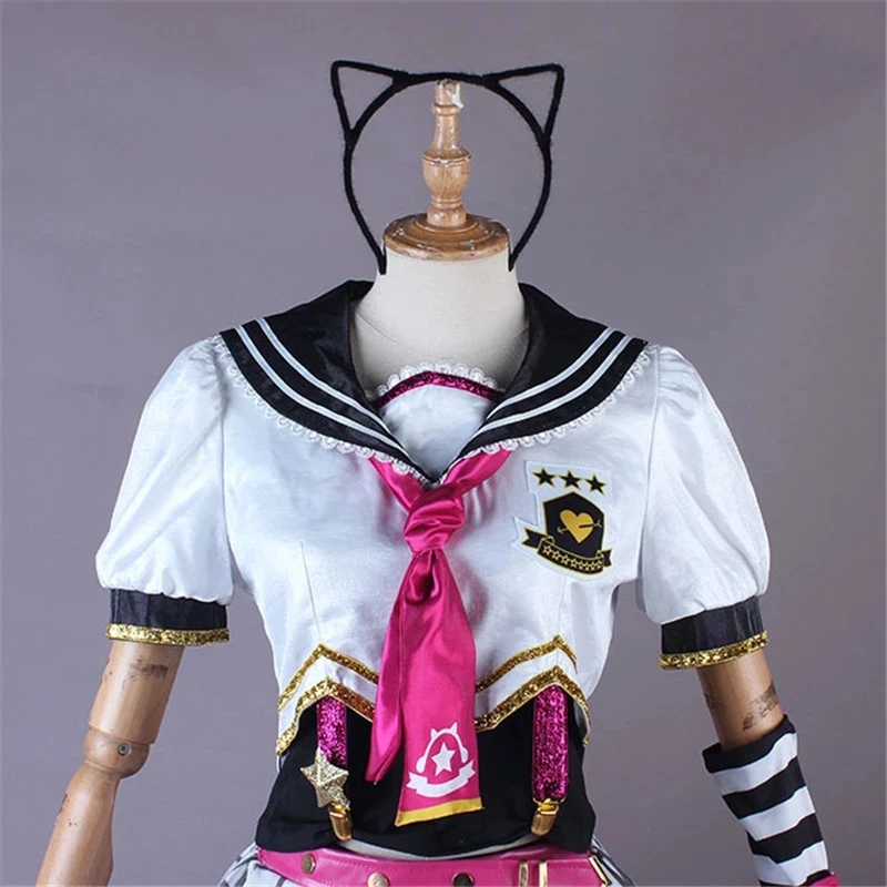 COSLEE Аниме любимое! PDP Tennouji Rina School Idol Festival Perfect Dream Project Униформа Косплей Костюм