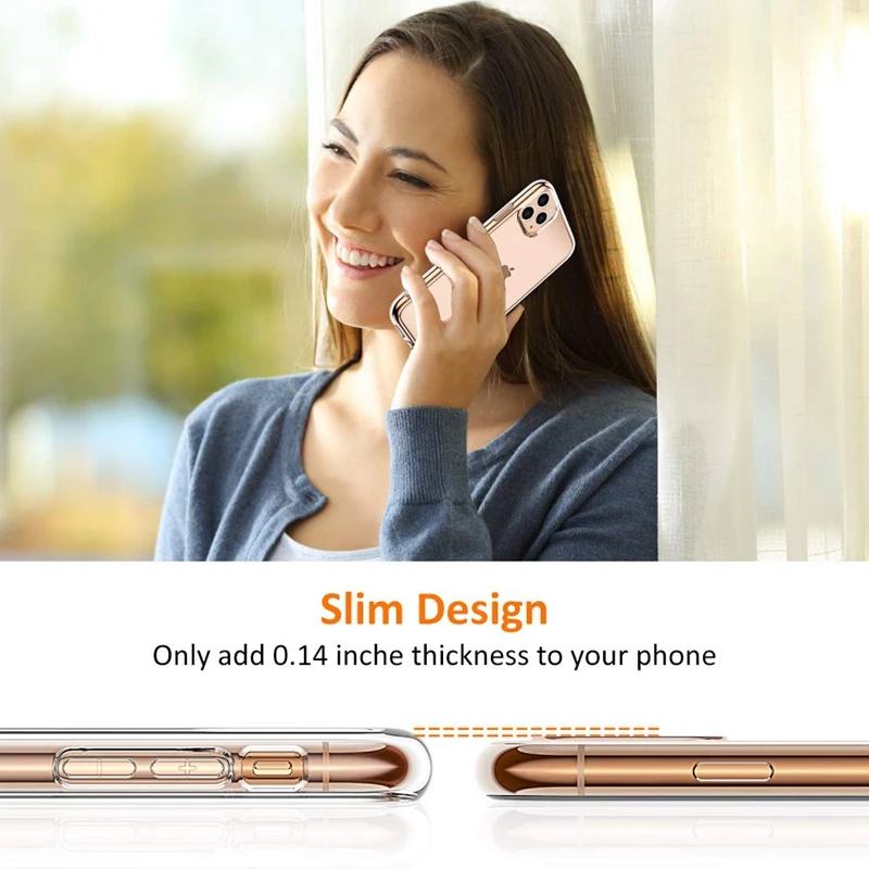 Прозрачный мягкий тонкий чехол из ТПУ для iPhone 12 11 Pro XS Max X XR 8 7 6 6s Plus 4 4s 5 SE 5s12 MINI |