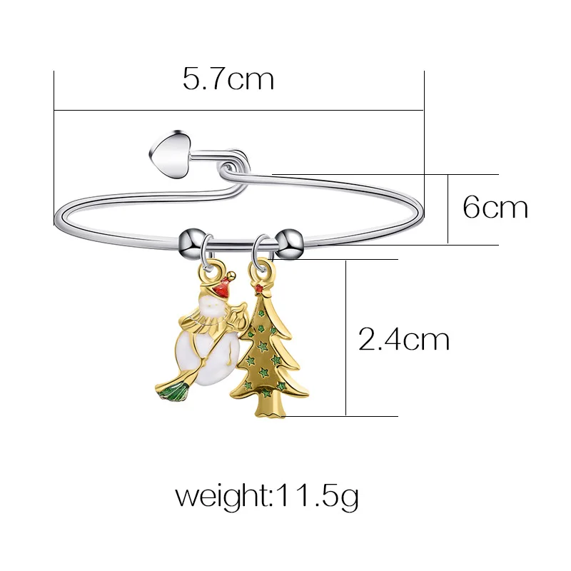DIY Рождественский браслет Рождественская елка Лось Снеговик Санта Клаус для