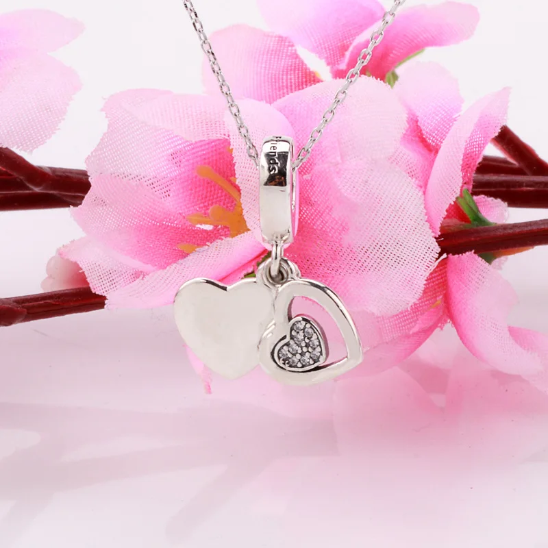 

Claudia 925 Silver New Heart-shaped Diamond Pendant Diy Bracelet Accessories