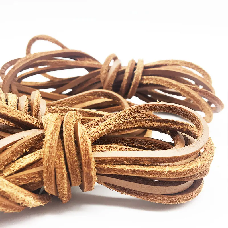 

Leather Shoelaces Fashion For casual shoes leather shoe Trend personality Peas shoe laces Free cutting length