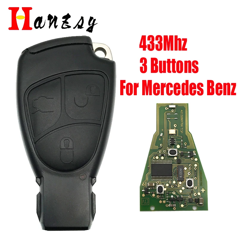 3 Buttons Remote key 433Mhz For Mercedes Benz B C E ML S CLK CL 1996 - 2005 Complte Keyless Entry Key Control Car Key