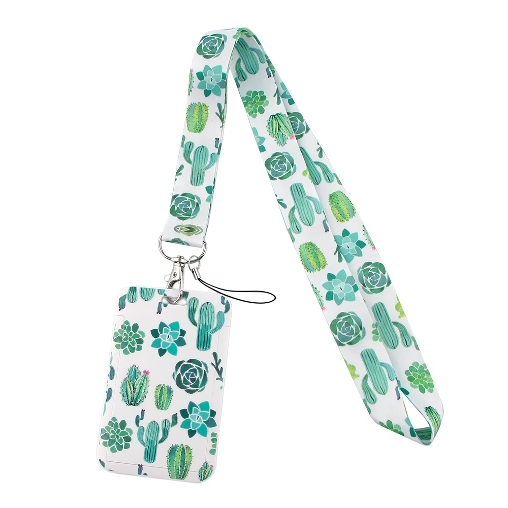 

YA166 Cactus Lanyard For Keys Mobile Phone Hang Rope Keycord USB ID Card Badge Holder Keychain DIY Lanyards Present