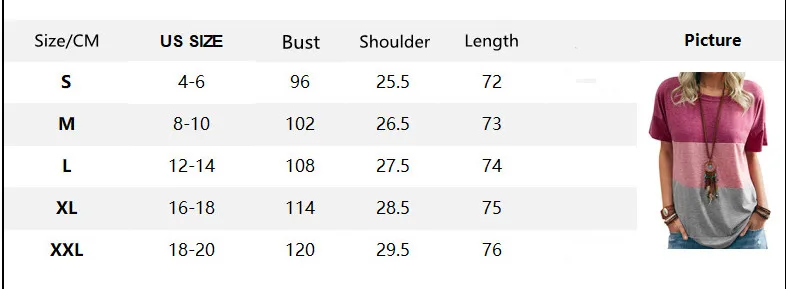

Women's Casual Short Sleeve Tshirts Summer Color Block Tops Tee Loose Top Pullover Ladies O-Neck Striped Patchwork Tee