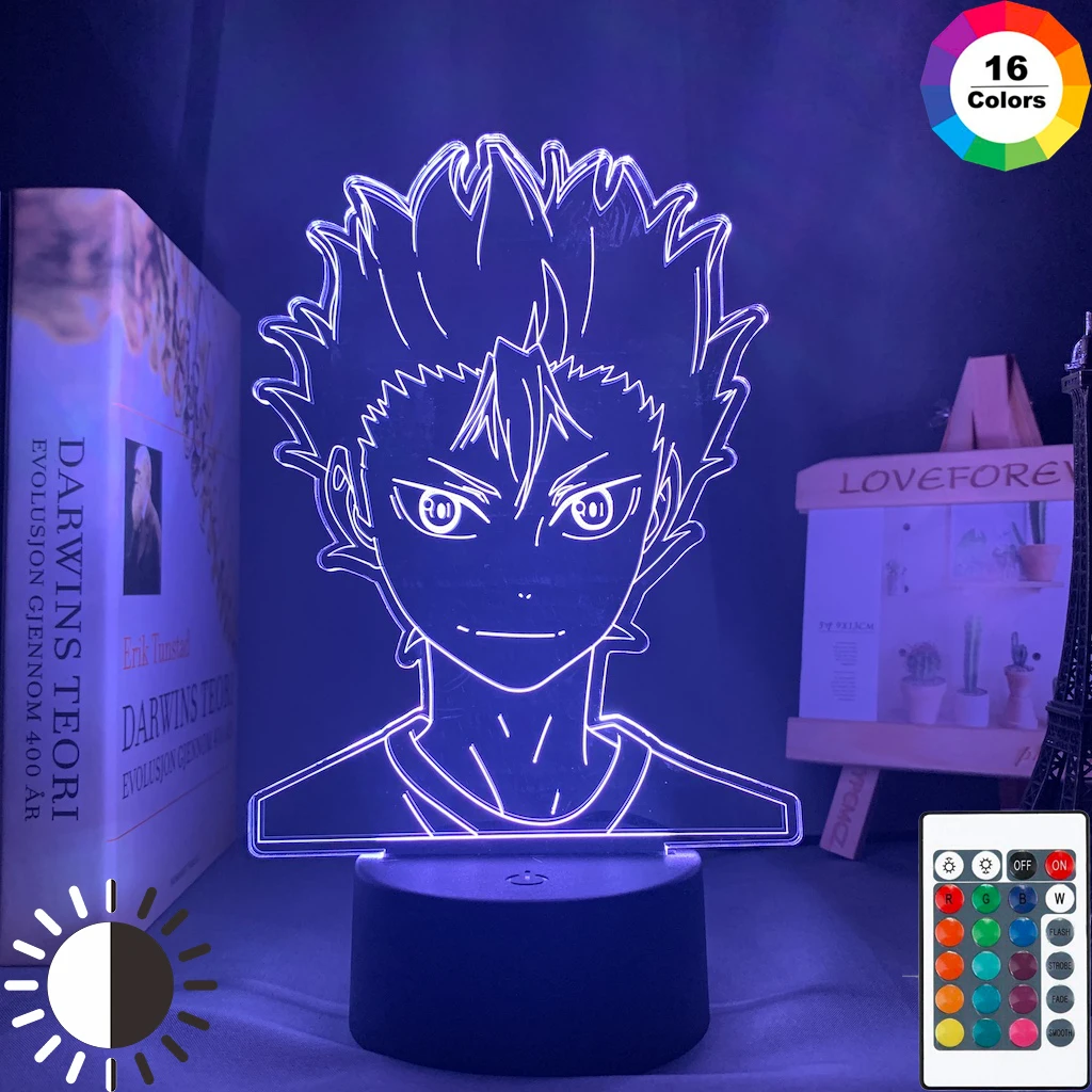 3d лампа Аниме Haikyuu Nishinoya Yuu фигурка для детей декор детской спальни ночсветильник