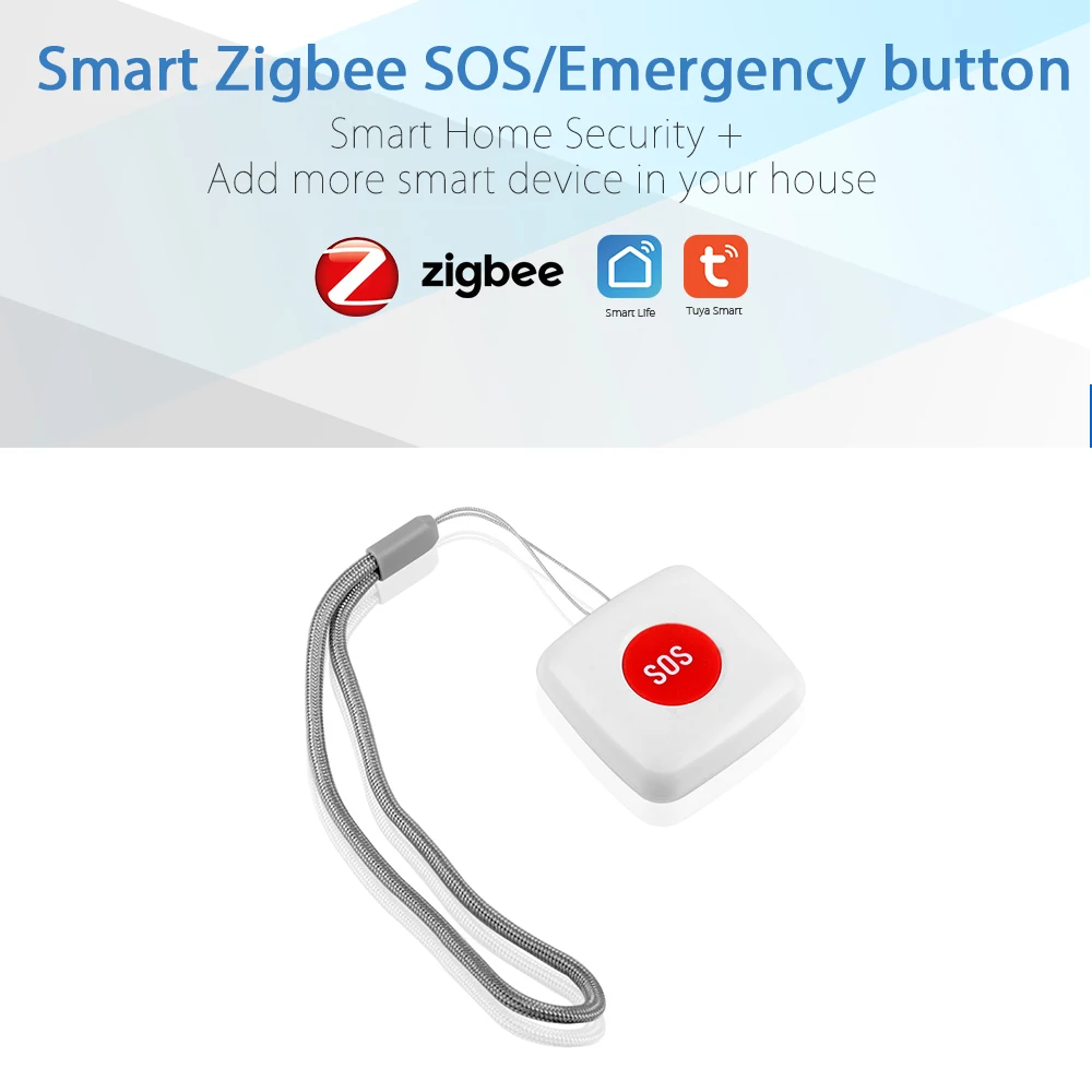 Кнопка SOS TUYA ZigBee сенсорная Водонепроницаемая сигнализация для пожилых людей