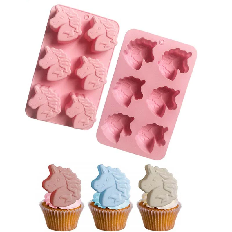 Силиконовые формы в виде единорога Форма 6 даже пони силиконовый торт украшения