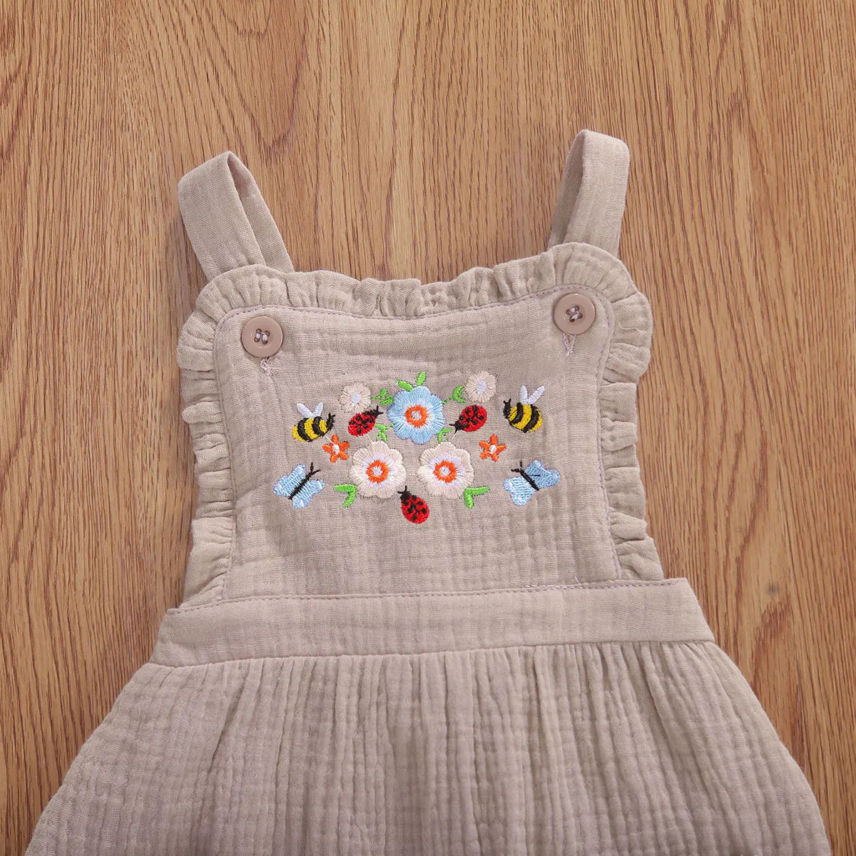 Летнее платье детское платье-комбинезон для девочек Однотонный сарафан