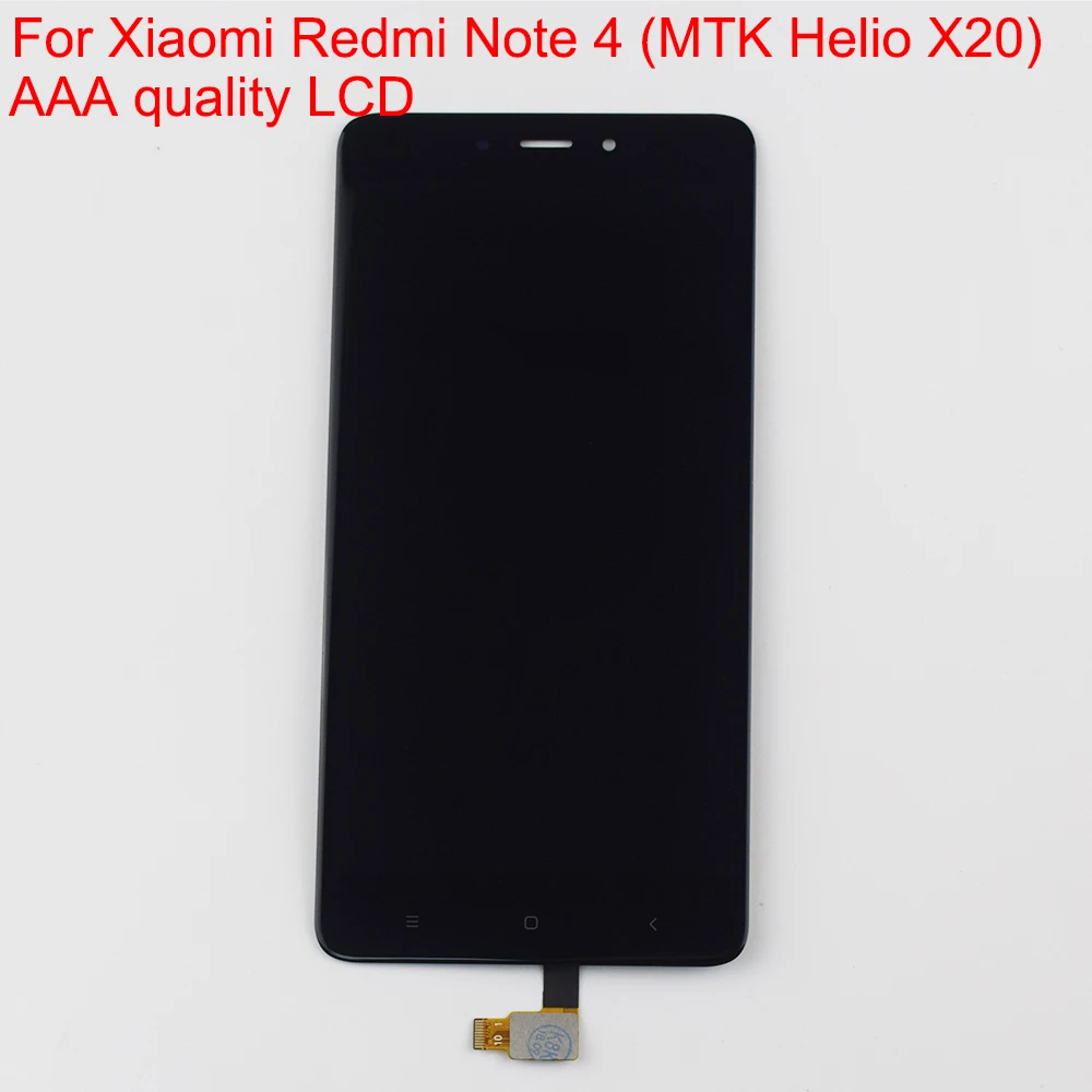 Для Xiaomi Redmi Note 4 LCD сенсорный экран ЖК дисплей дигитайзер модуль сборка Рамка для MTK
