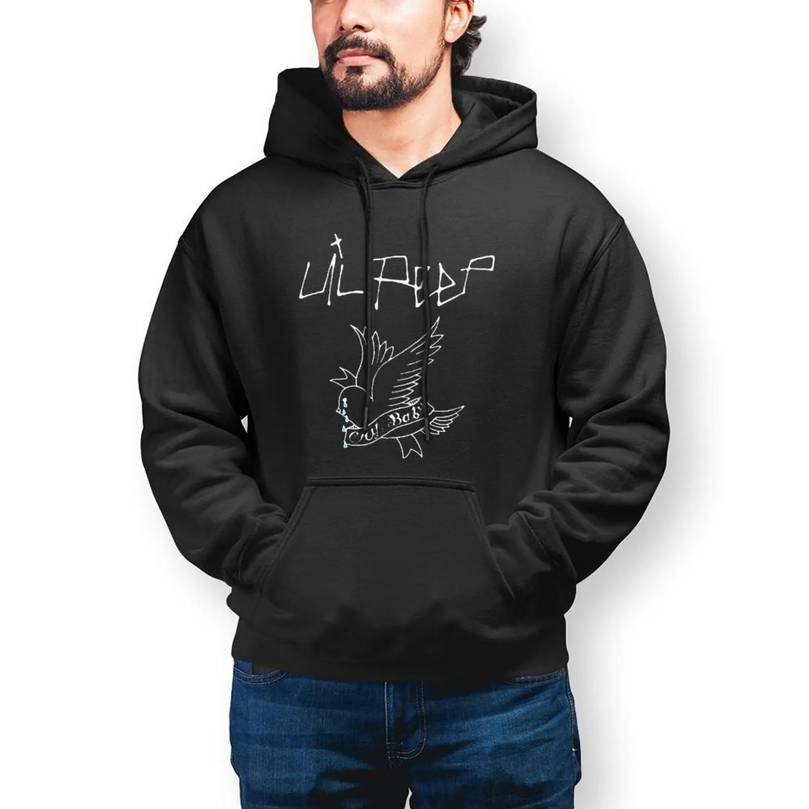 

Lil Peep Hoodies Autumn Cotton Hoodie Cool Loose Long Length Pullover Hoodie Men XXX