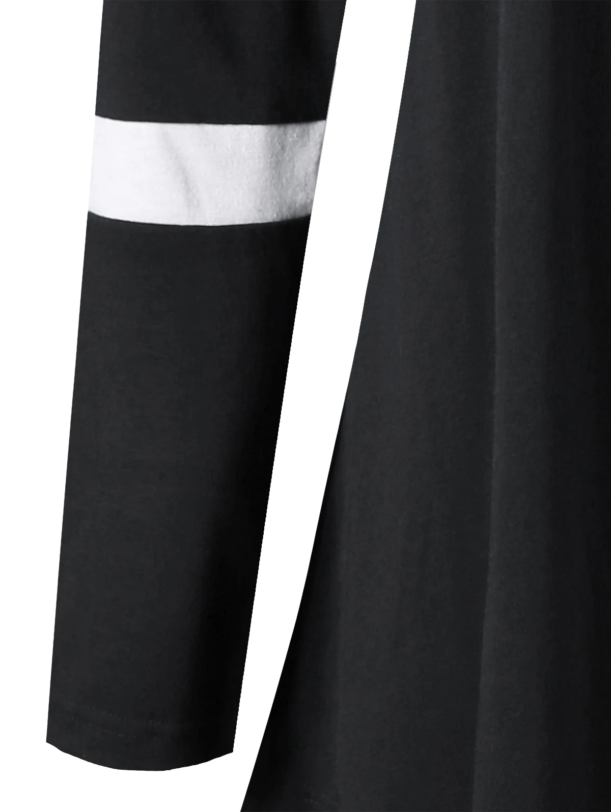 ROSEGAL/Большие размеры двухцветная Асимметричная футболка с длинными рукавами и